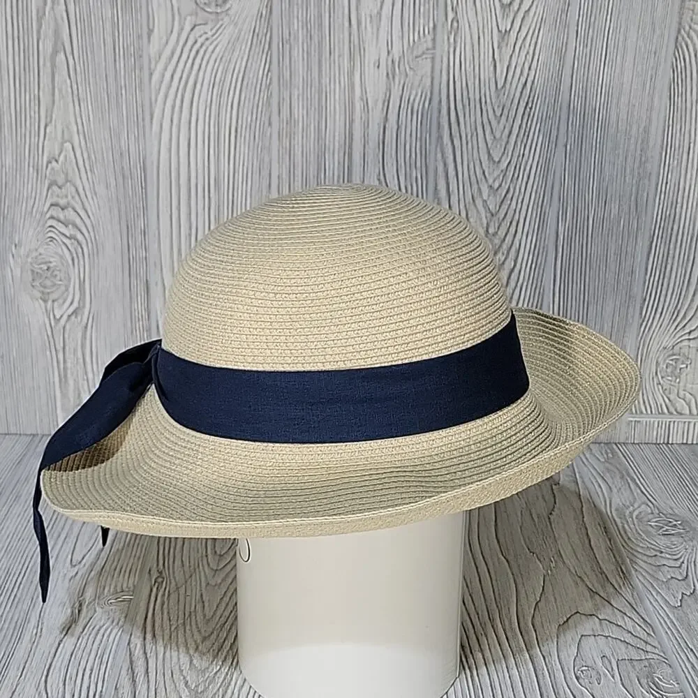 Furtalk Bow Detail Medium Brim Floppy Hat - Picture 2 of 8